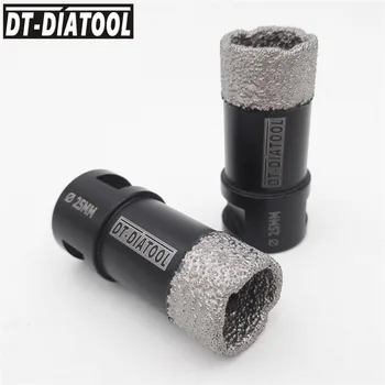 DT-DIATOOL 2 елемента M14 Диаметър 25 мм Сухо Вакуумно Запояване на Диамантени Сондажи Коронки и Керамични Плочки на Дупка Трион на Гранит, Мрамор Камък Тренировки