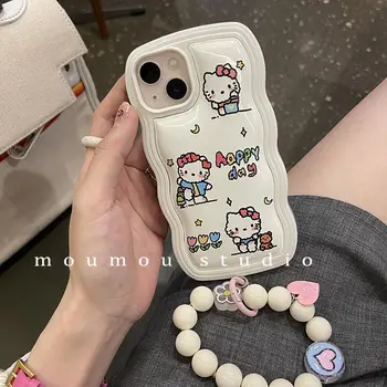 Kuromi Сладко Аниме Sanrio Hellokittys Калъф за Мобилен Телефон Kawaii Анимационен филм е Подходящ за Iphone13/12Promax Защитната Обвивка Подарък за Момичета